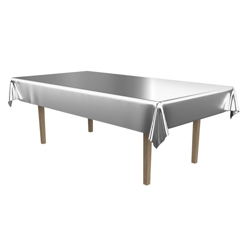 Metallic Rectangular Tablecover – 54" x 108" – (1/Pkg) by Beistle for General occasion Table Covers - Solid