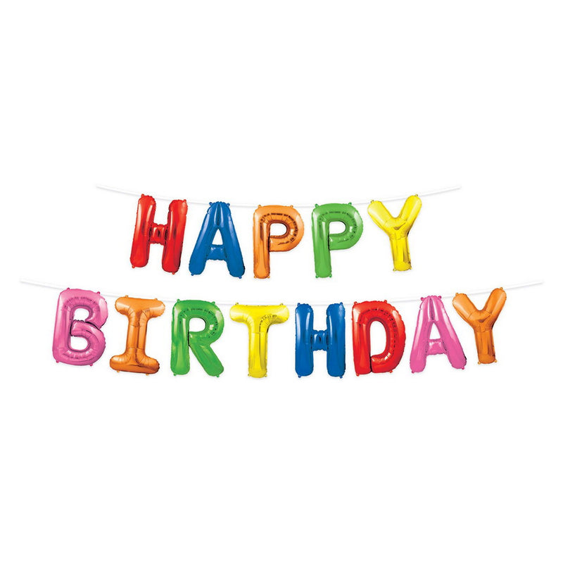 Happy Birthday Balloon Streamer – 14¼" x 12' – (1/Pkg) by Beistle Balloon Streamers