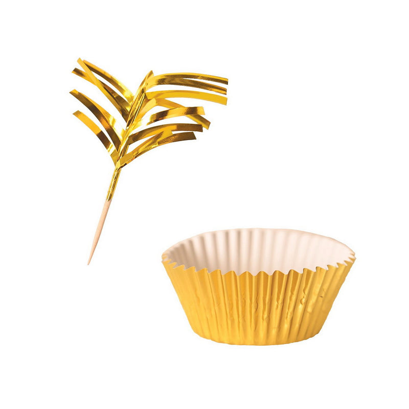 Metallic Cupcake Liners & Picks – (24/Pkg) by Beistle for General occasion Cupcake Wrappers