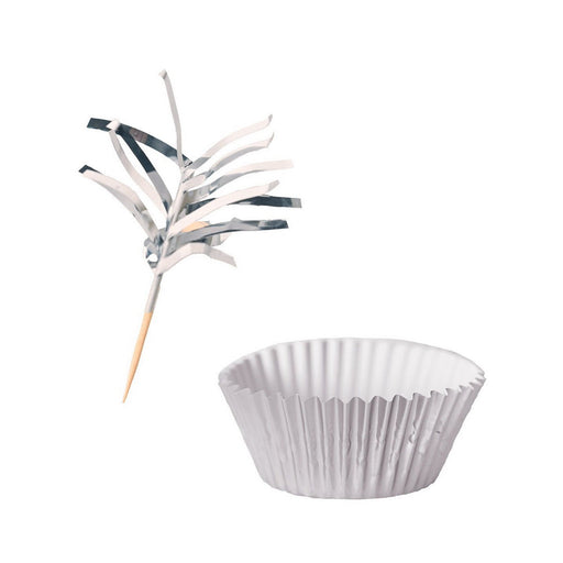 Metallic Cupcake Liners & Picks – (24/Pkg) by Beistle for General occasion Cupcake Wrappers