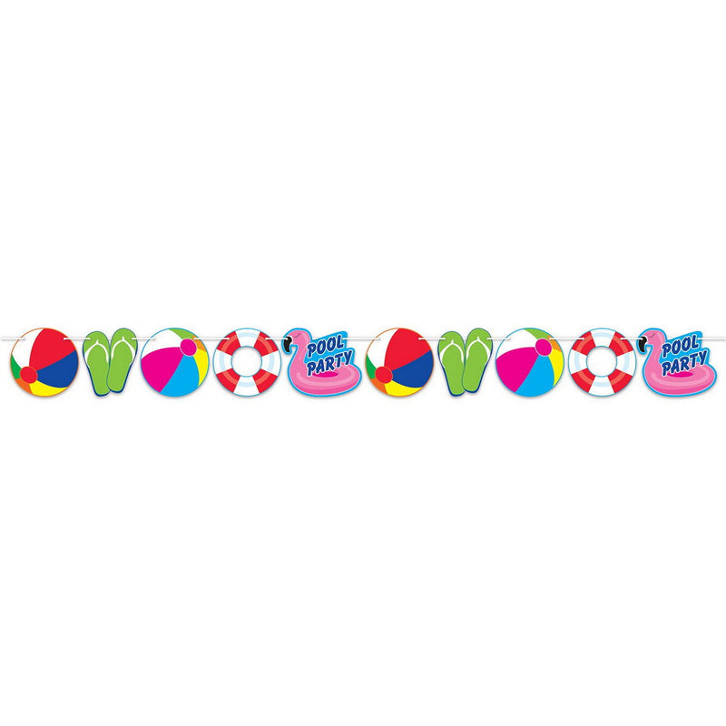 Pool Party Streamer – 6" x 7' – (1/Pkg) by Beistle for Spring and Summer Streamers