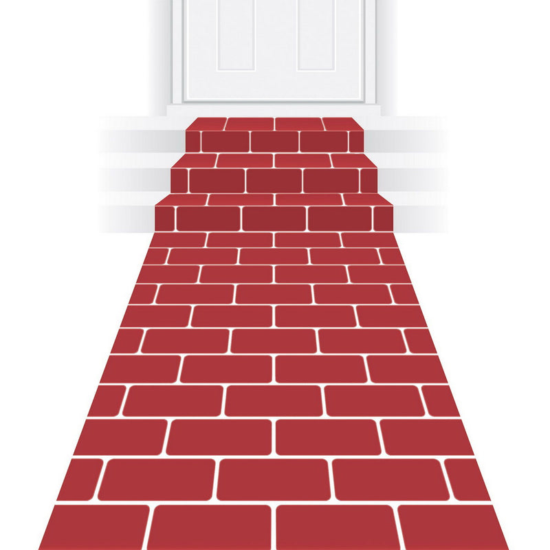 Red Brick Runner – 24" x 10' – (1/Pkg) by Beistle for General occasion Aisle Runner
