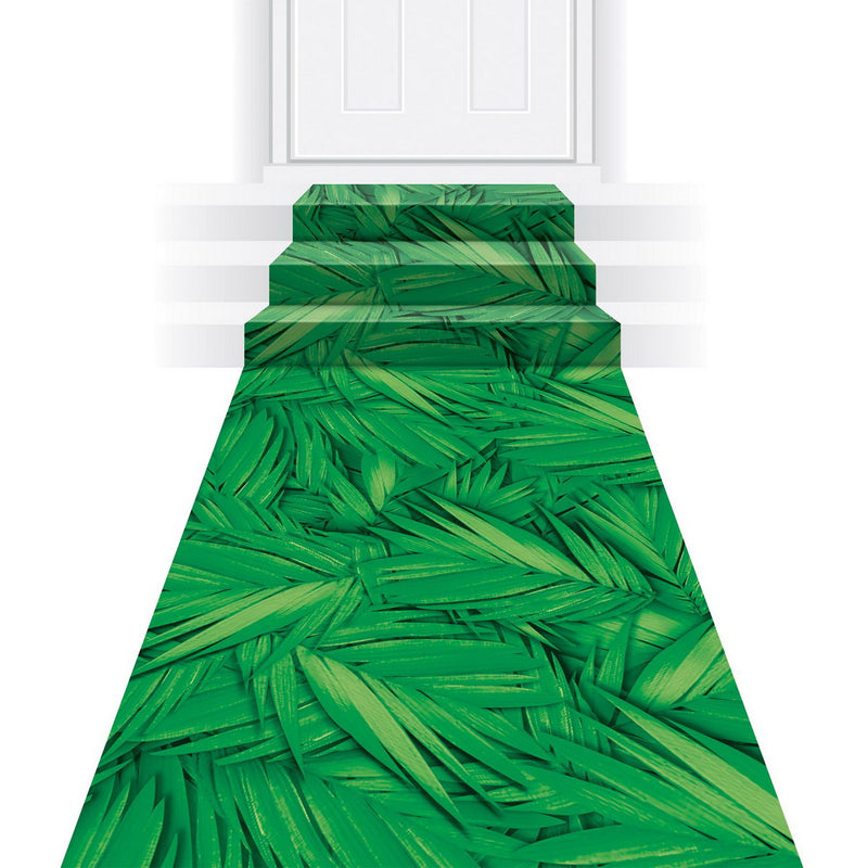 Palm Leaf Runner – 24" x 10' – (1/Pkg) by Beistle for Jungle Aisle Runner
