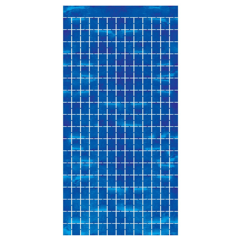 Metallic Square Curtain – 6' 6" x 3' 2¼" – (1/Pkg) by Beistle for General occasion Curtains