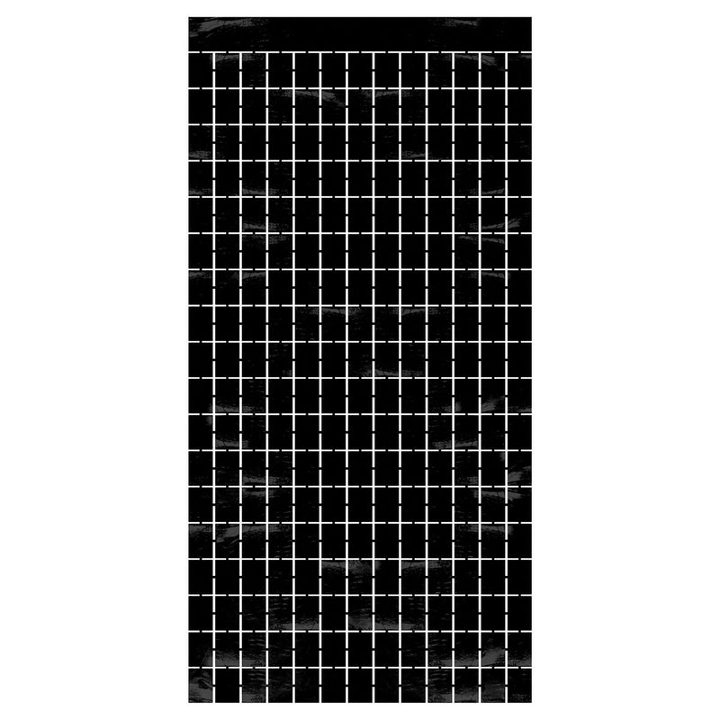 Metallic Square Curtain – 6' 6" x 3' 2¼" – (1/Pkg) by Beistle for General occasion Curtains