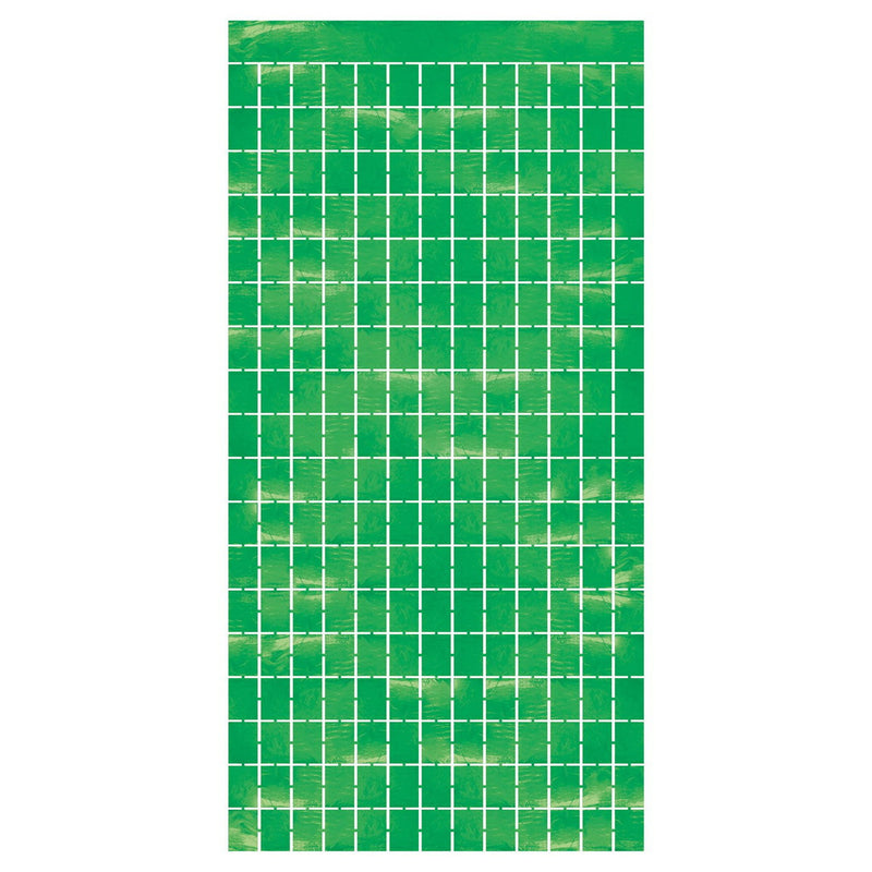Metallic Square Curtain – 6' 6" x 3' 2¼" – (1/Pkg) by Beistle for General occasion Curtains