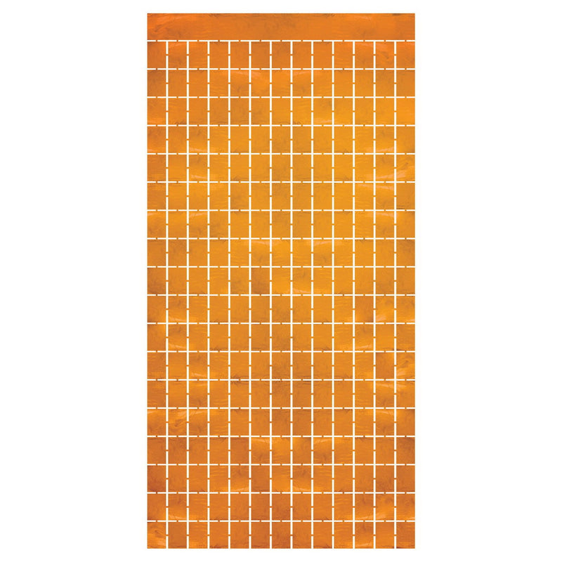 Metallic Square Curtain – 6' 6" x 3' 2¼" – (1/Pkg) by Beistle for General occasion Curtains