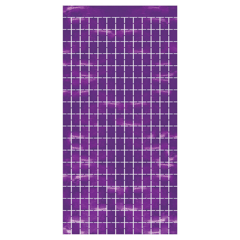 Metallic Square Curtain – 6' 6" x 3' 2¼" – (1/Pkg) by Beistle for General occasion Curtains