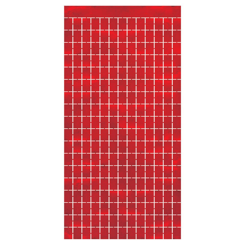Metallic Square Curtain – 6' 6" x 3' 2¼" – (1/Pkg) by Beistle for General occasion Curtains