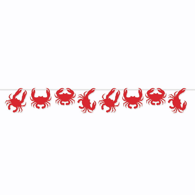 Crab Streamer – 8" x 6' – (1/Pkg) by Beistle for Luau Streamers