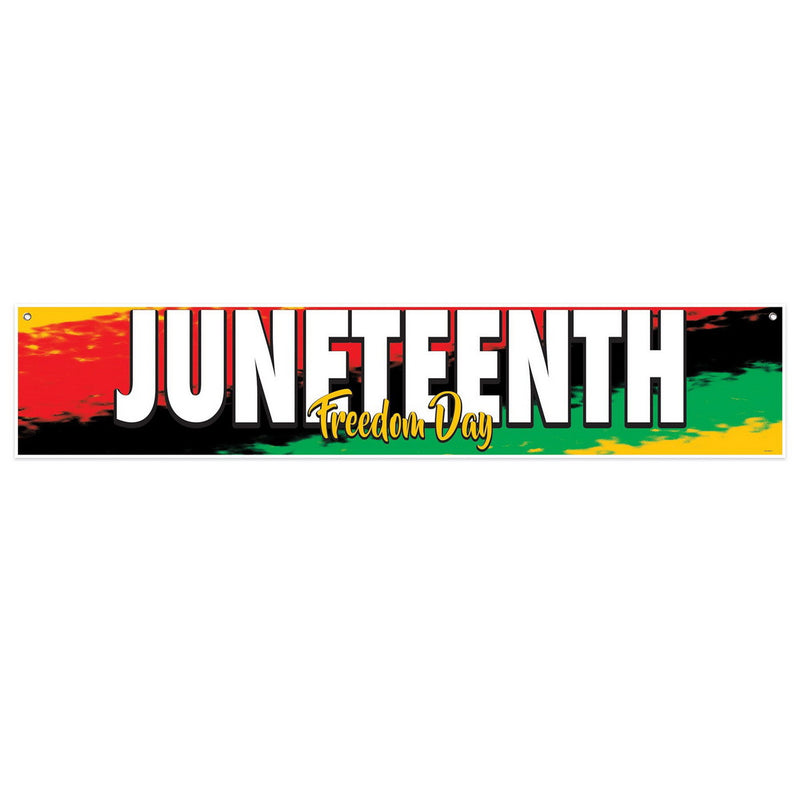Juneteenth Banner – 12" x 5' – (1/Pkg) by Beistle All-Weather