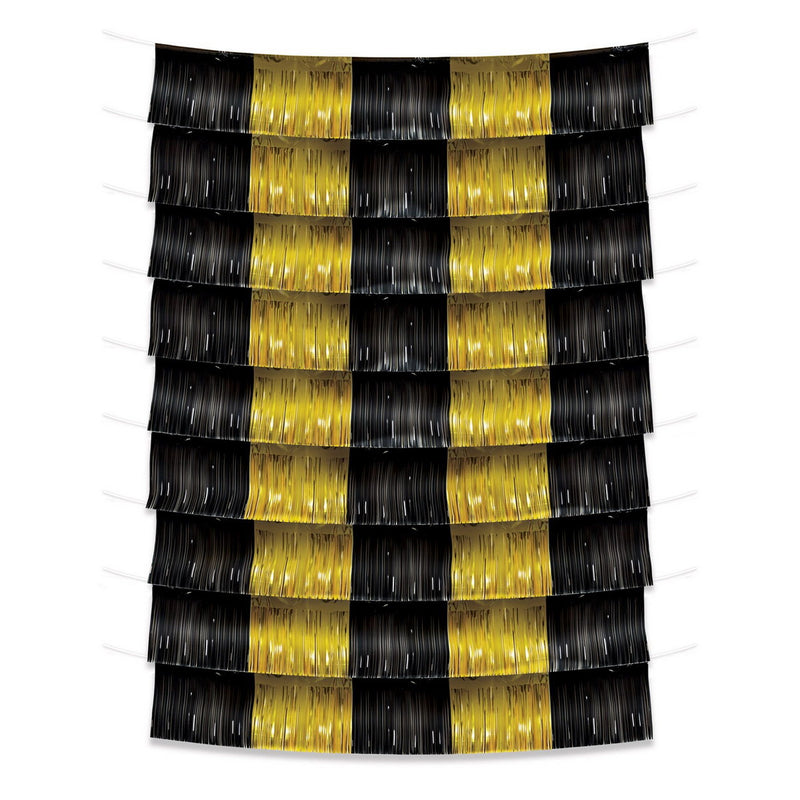 Metallic Fringe Garland Backdrop – 9¾" x 6' – (9/Pkg) by Beistle for General occasion