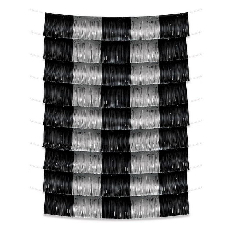 Metallic Fringe Garland Backdrop – 9¾" x 6' – (9/Pkg) by Beistle for General occasion