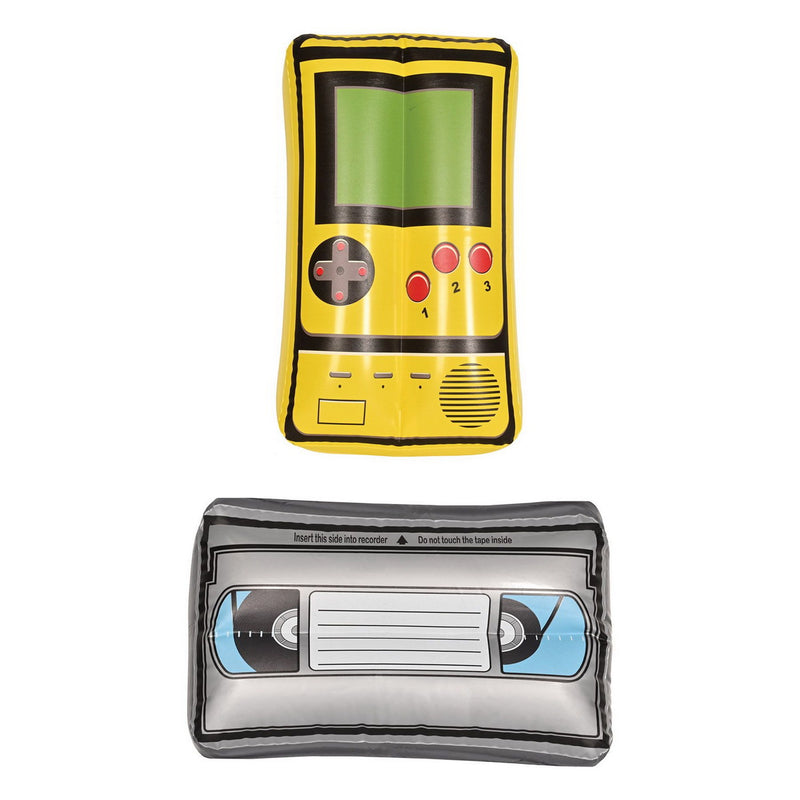 Inflatable VHS Tape & Handheld Game Set – 9" x 15" – (2/Pkg) by Beistle for 90's Inflatables
