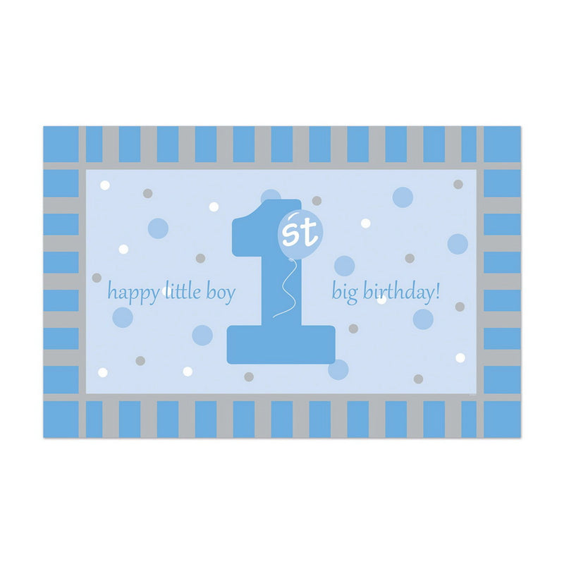 Plastic 1st Birthday Floor Mat – 30" x 3' 10" – (1/Pkg) by Beistle