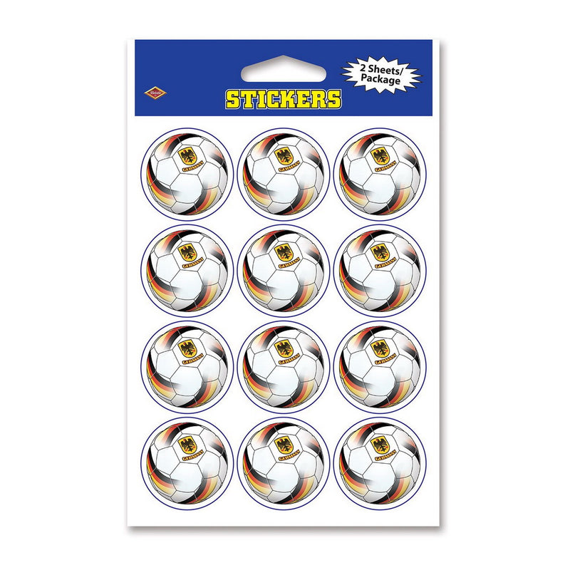 Stickers - Germany – 4" x 6" Sh – (2 Shs/Pkg) by Beistle for Soccer