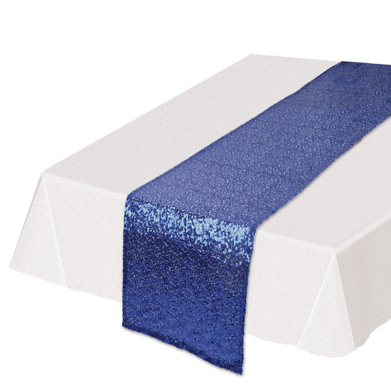 Sequined Table Runner – 11¼" x 6' 3" – (1/Pkg) by Beistle for General occasion Table Runners - Fabric