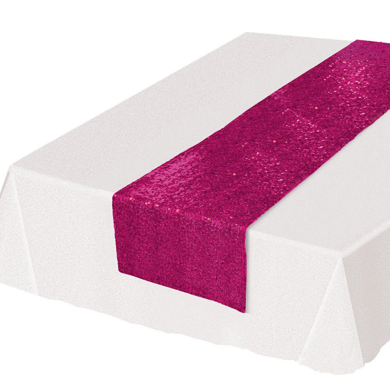 Sequined Table Runner – 11¼" x 6' 3" – (1/Pkg) by Beistle for General occasion Table Runners - Fabric
