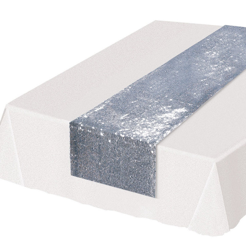 Sequined Table Runner – 11¼" x 6' 3" – (1/Pkg) by Beistle for Wedding Table Runners - Fabric