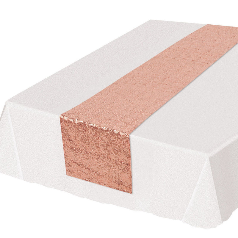 Sequined Table Runner – 11¼" x 6' 3" – (1/Pkg) by Beistle for General occasion Table Runners - Fabric