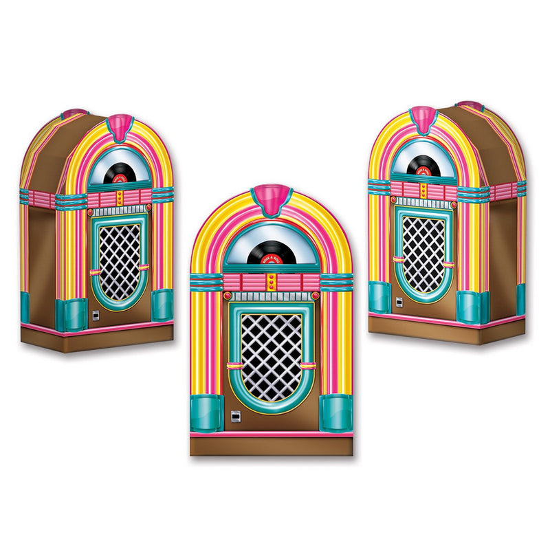 Jukebox Favor Boxes – 3½" x 6" – (3/Pkg) by Beistle for 50's and Rock & Roll