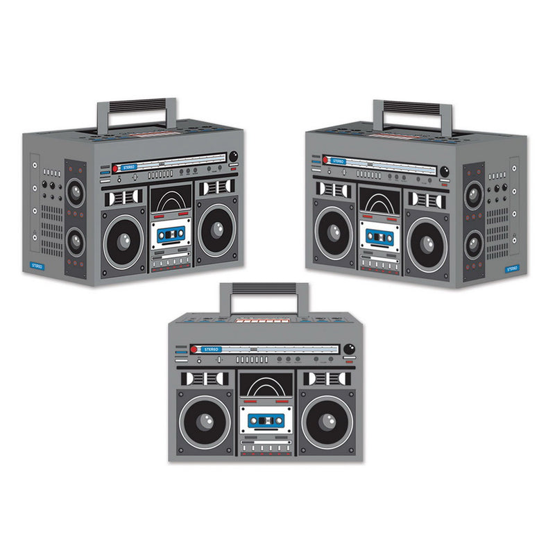 Boom Box Favor Boxes – 4" x 5¾" – (3/Pkg) by Beistle for 80's