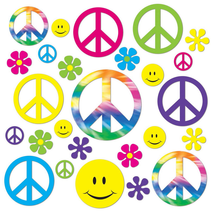 Retro 60's Cutouts – 2"-11" – (42/Pkg) by Beistle Printed