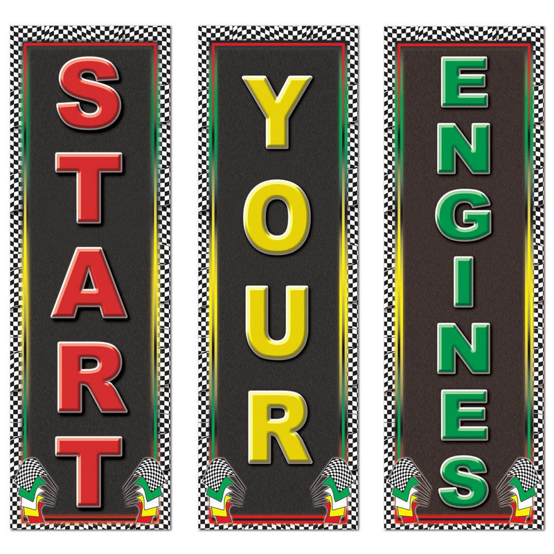 Racing Cutouts – 20" – (3/Pkg) by Beistle Printed
