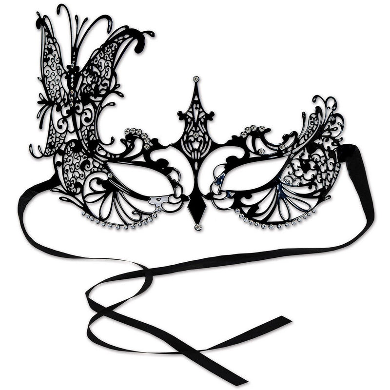 Metal Filigree Masquerade Mask by Beistle for Mardi Gras Novelty