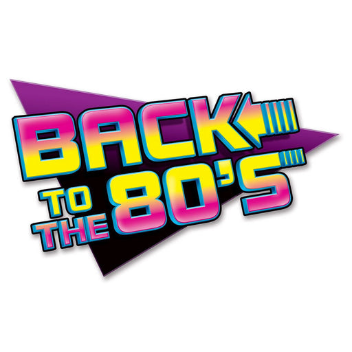 Back To The 80's Sign – 15½" x 24" by Beistle Signs