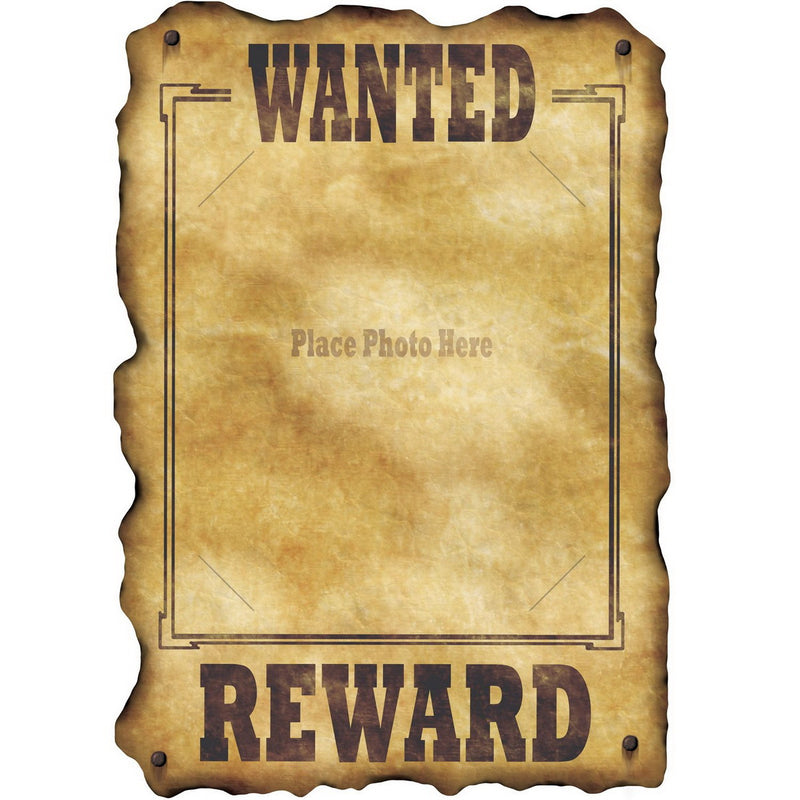 Western Wanted Sign – 17" x 12" by Beistle Signs
