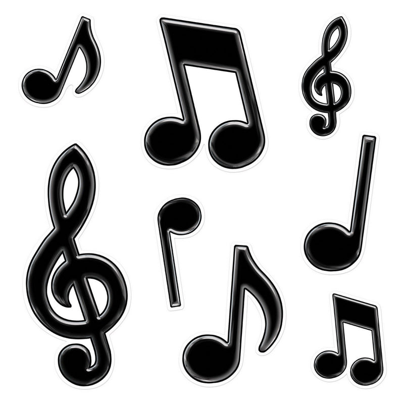 Musical Notes Peel 'N Place – 12" x 17" Sh – (8/Sh) by Beistle