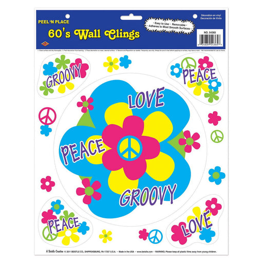60's Peel 'N Place – 12" x 15" Sh – (5/Sh) by Beistle