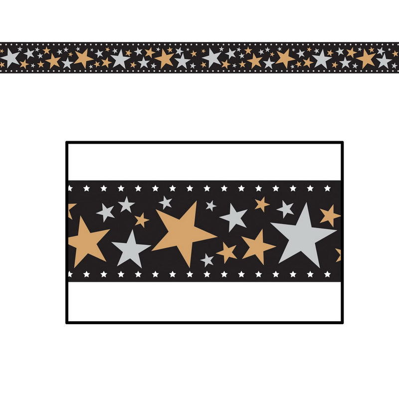 Star Filmstrip Decorating Material – 18" x 25' – (1/Pkg) by Beistle for Awards Night Poly