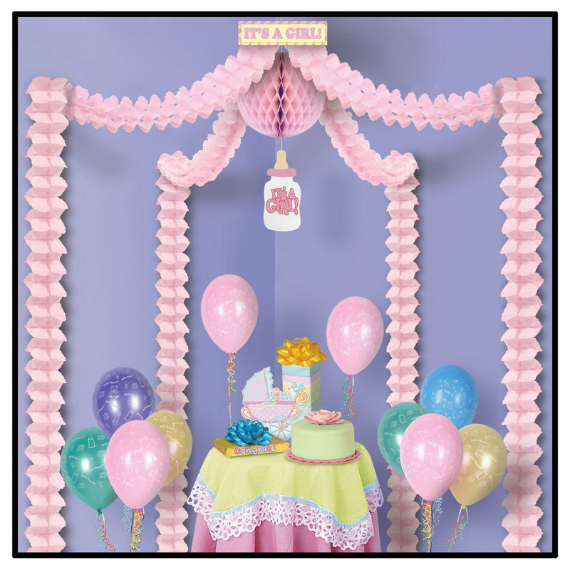 It's A Girl! Party Canopy – (1/Pkg) by Beistle for Baby Shower