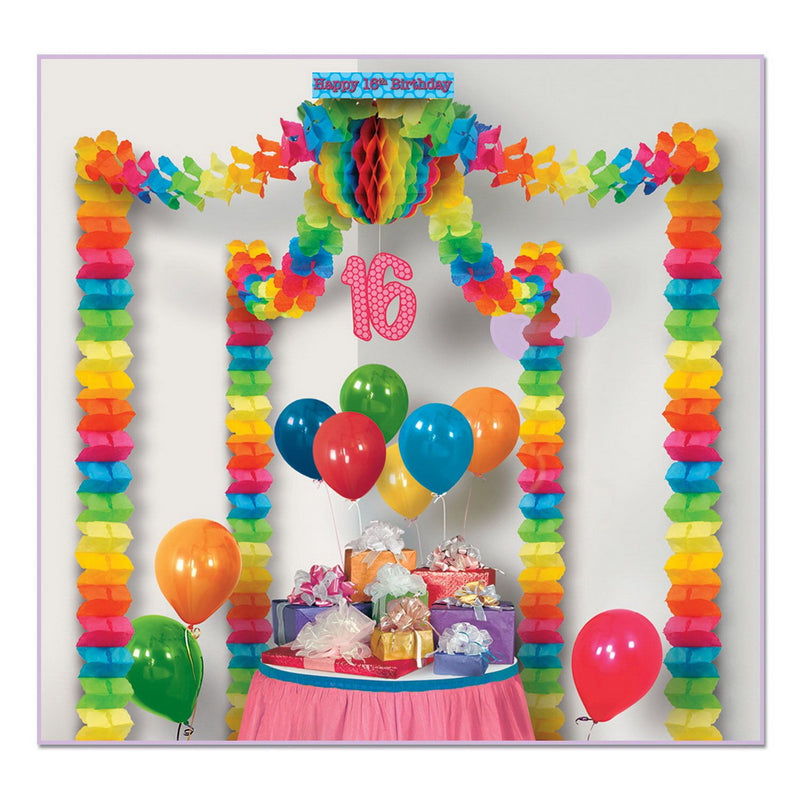 "16th" Birthday Party Canopy – (1/Pkg) by Beistle for Sweet 16