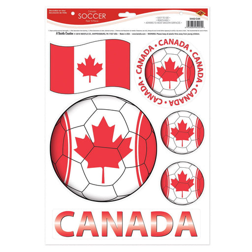 Peel 'N Place - Canada – 12" x 17" Sh – (6/Sh) by Beistle for Soccer