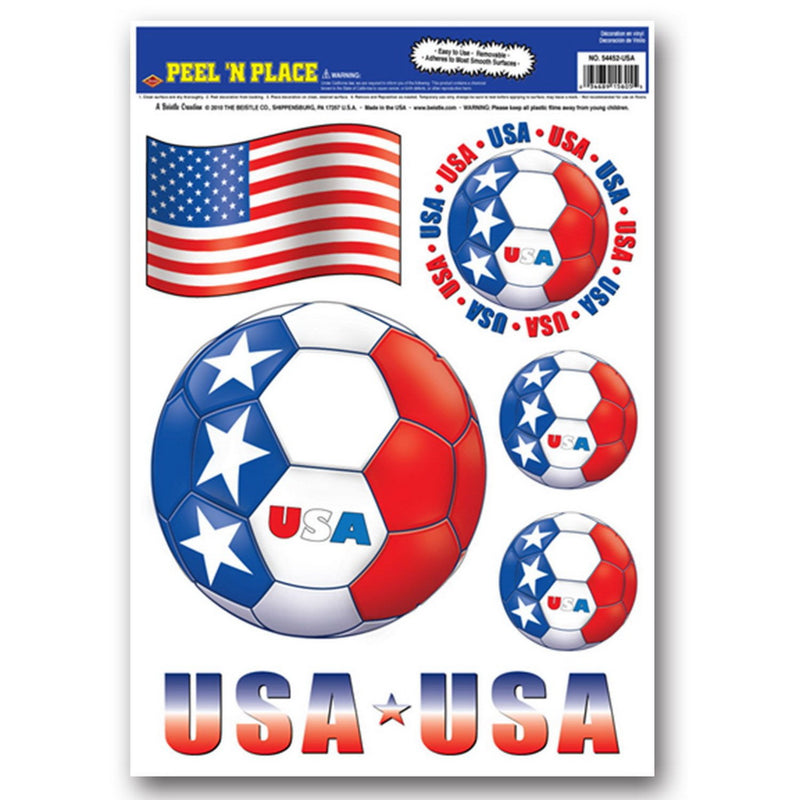 Peel 'N Place - United States – 12" x 17" Sh – (6/Sh) by Beistle for Soccer