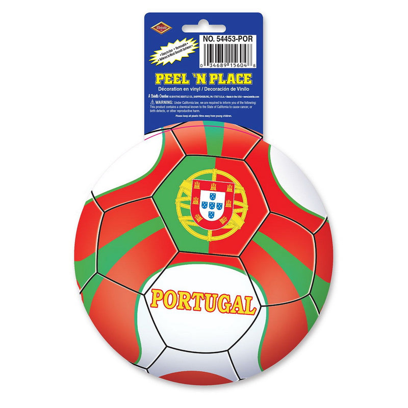 Peel 'N Place - Portugal – 5¼" Sh – (1/Sh) by Beistle for Soccer