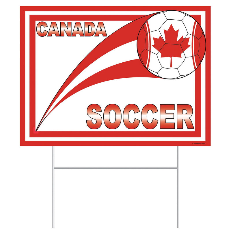 Plastic Yard Sign - Canada – 11½" x 15½" – (1/Pkg) by Beistle for Soccer Plastic Yard Signs