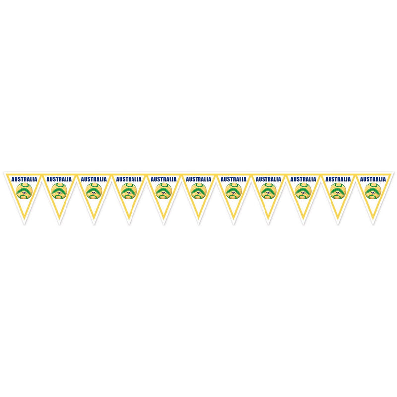 Pennant Banner - Australia – 11" x 6' 6¾" – (1/Pkg) by Beistle for Soccer Pennant Banners