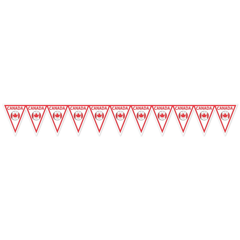 Pennant Banner - Canada – 11" x 6' 6¾" – (1/Pkg) by Beistle for Soccer Pennant Banners