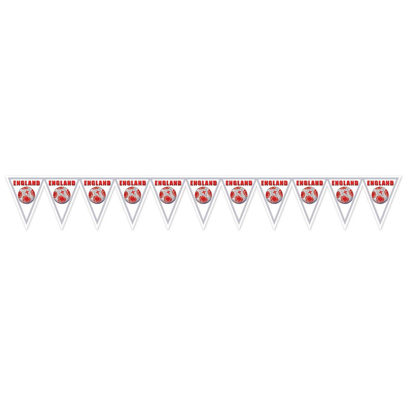 Pennant Banner - England – 11" x 6' 6¾" – (1/Pkg) by Beistle for Soccer Pennant Banners