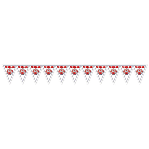 Pennant Banner - England – 11" x 6' 6¾" – (1/Pkg) by Beistle for Soccer Pennant Banners