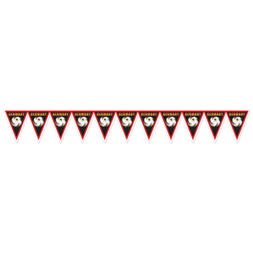 Pennant Banner - Germany – 11" x 6' 6¾" – (1/Pkg) by Beistle for Soccer Pennant Banners
