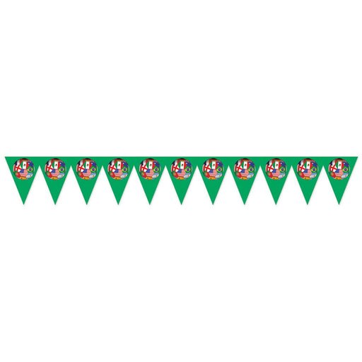 Pennant Banner - International – 11" x 6' 6¾" – (1/Pkg) by Beistle for Soccer Pennant Banners