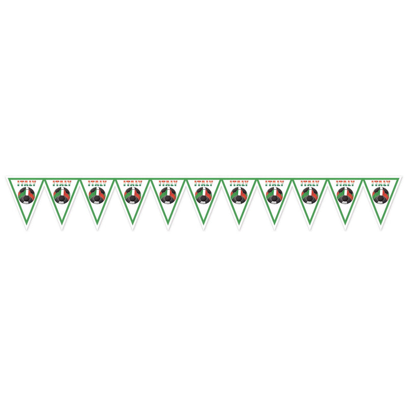 Pennant Banner - Italy – 11" x 6' 6¾" – (1/Pkg) by Beistle for Soccer Pennant Banners
