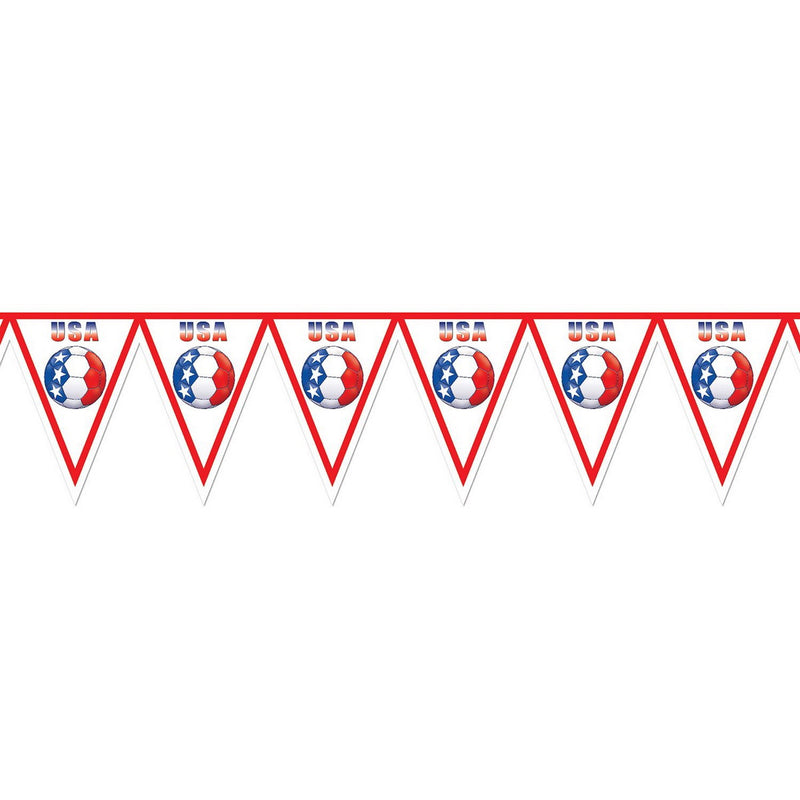 Pennant Banner - United States – 11" x 6' 6¾" – (1/Pkg) by Beistle for Soccer Pennant Banners