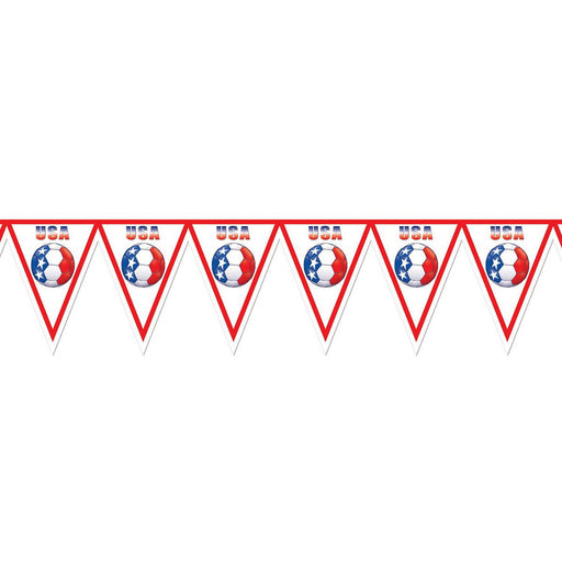 Pennant Banner - United States – 11" x 6' 6¾" – (1/Pkg) by Beistle for Soccer Pennant Banners