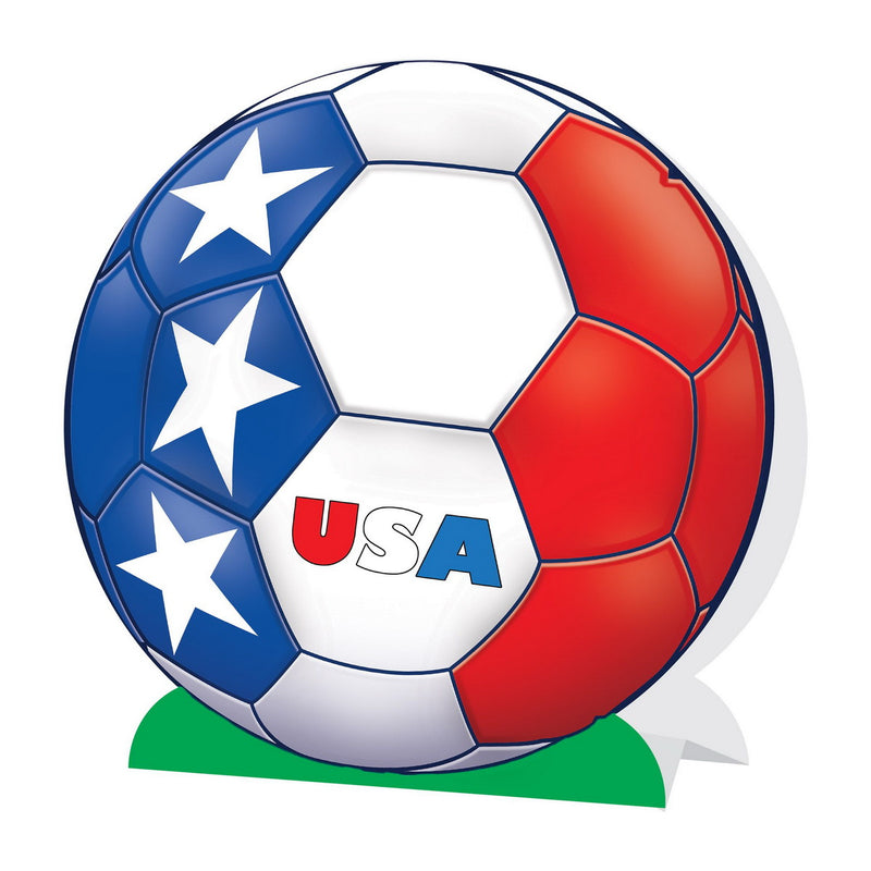 3-D Centerpiece - United States – 9¼" – (1/Pkg) by Beistle for Soccer